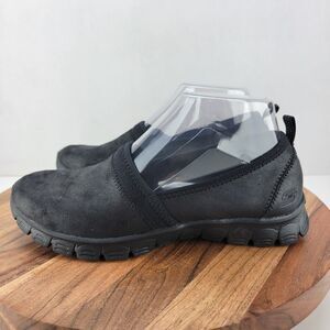 Skechers Womens 6.5 EZ Flex 3.0 Slip On Black Casual Comfort Low Top Shoes 23435